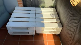 Cojines Grises para sofa de palet de 80x120.