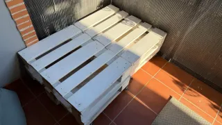 Cojines Grises para sofa de palet de 80x120.