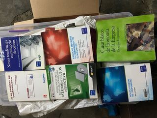 Varios libros de contabilidad y economía.