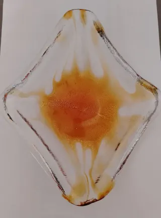 Centrotavola Vetro Murano Arancio Trasparente