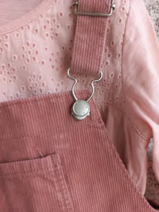 Lote vestido pana y camiseta rosa. Talla 2/3.