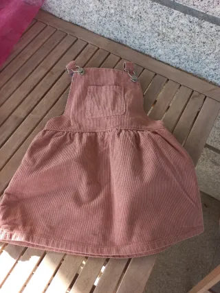 Lote vestido pana y camiseta rosa. Talla 2/3.