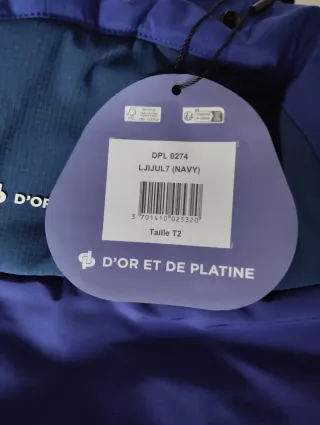 Gorro d'Or et Platine azul ropa de nieve