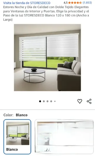 Estores Noche y Día STORESDECO Plata