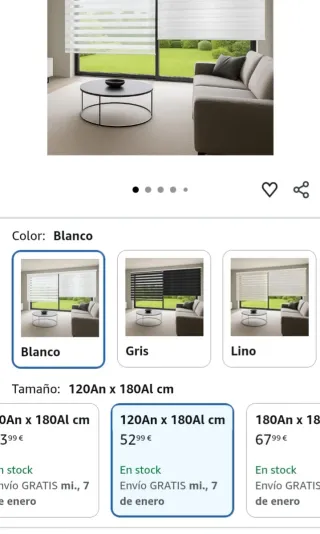 Estores Noche y Día STORESDECO Plata