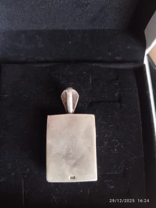 JUEGO ANILLO Y COLGANTE MACIZO DE PLATA DE LEY