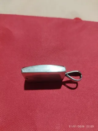 JUEGO ANILLO Y COLGANTE MACIZO DE PLATA DE LEY