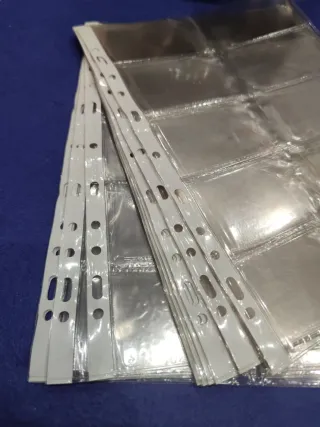 Fogli trasparenti porta schede telefoniche