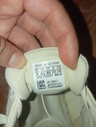 Zapatillas Adidas Beige/Blanco Talla 40