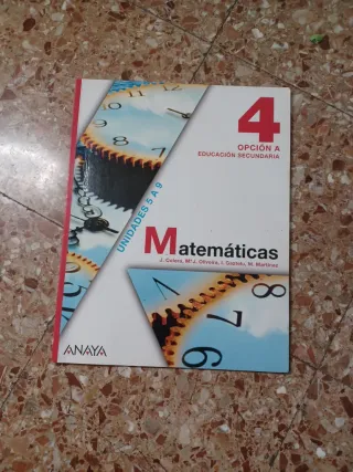 Libro de matemáticas de 4eso