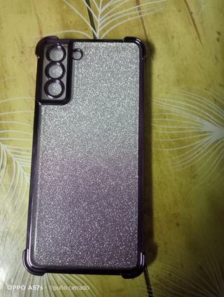 Funda Samsung S21 Glitter Morado