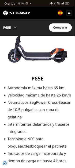 Patinete Segway KickScooter P65E