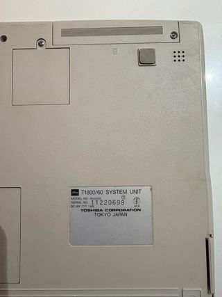 Ordenador Toshiba T1800/60 Histórico