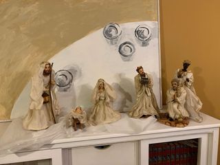 Nacimiento italiano 6 figuras Altura 38 cms