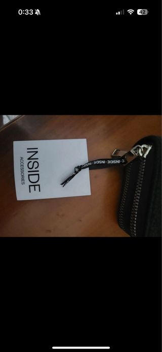 Monedero Inside Negro Nuevo con etiqueta