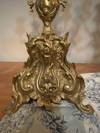 Candelabros de hierro dorados (2 unidades)