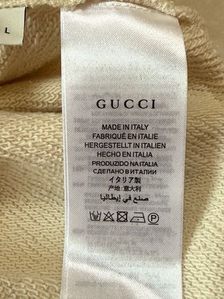Sudadera Gucci Blanca con Logo Negro