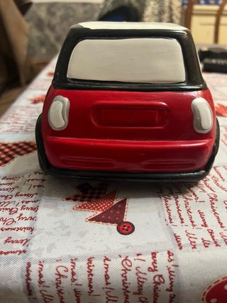 Salvadanaio Mini Cooper Ceramica Rosso