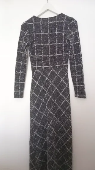 Vestido Mango Largo Gris Talla S