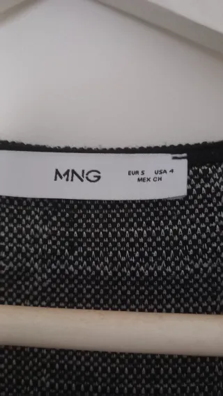 Vestido Mango Largo Gris Talla S