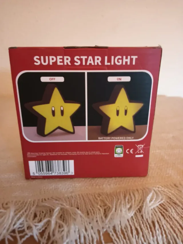 Lâmpada Estrela Mario Bros Nintendo