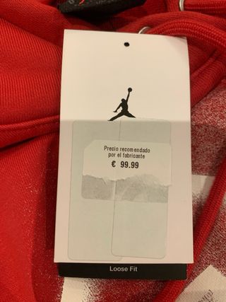 Sudadera Nike Jordan Crop Roja Talla XL