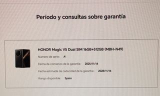 Honor Magic V5 512 GB | 12 ciclos de carga