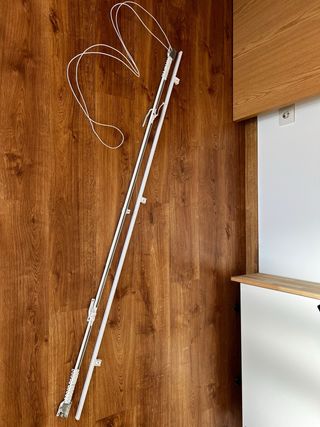 Riel para cortina blanco