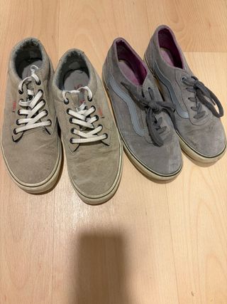Zapatillas Vans Beige y Gris