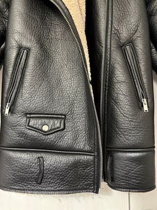 Cazadora doble faz Stradivarius Negra/Beige