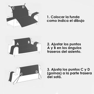 Protector sofá 3 plazas reversible ANDRA