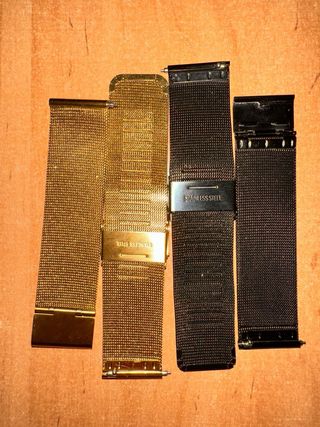 Correas Apple Watch Negras y Doradas