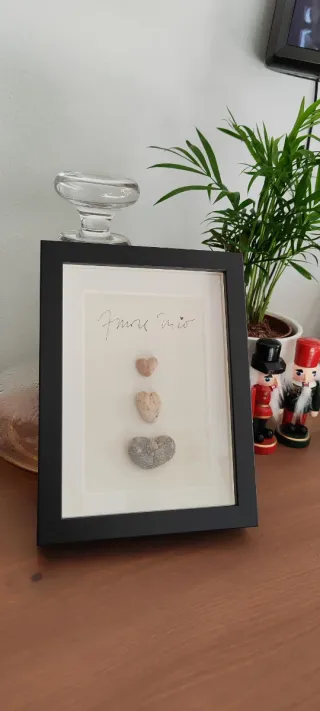 Cuadro hecho con piedras mar Amore Mio 13x18