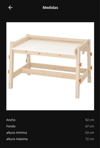 Escritorio Ikea Flisat Blanco Roble