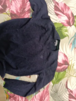 Jersey Barbour cuello redondo azul talla L