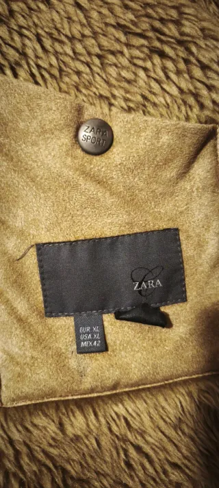 Chaqueta de hombre beige y marrón