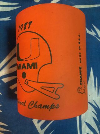 Soporte lata/bebida Naranja University of Miami