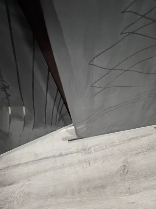 Paneles Japoneses Diseño Hojas Gris/Blanco