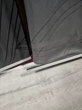 Paneles Japoneses Diseño Hojas Gris/Blanco