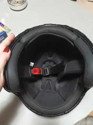 Casco Retro Negro Piel Cocodrilo