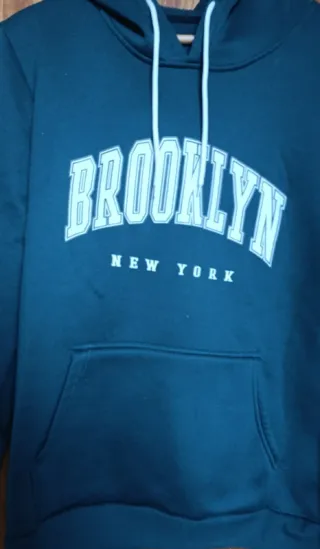Sudadera Shein Brooklyn Talla S Verde Oscuro