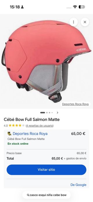 Casco esquí niña Cébé XXS
