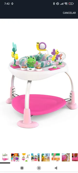 Saltador y trampolín para bebé