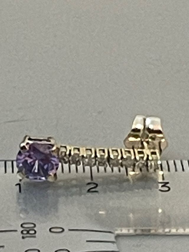 Pendientes Largos ,Oro 18k ,Diamantes y Tanzanita