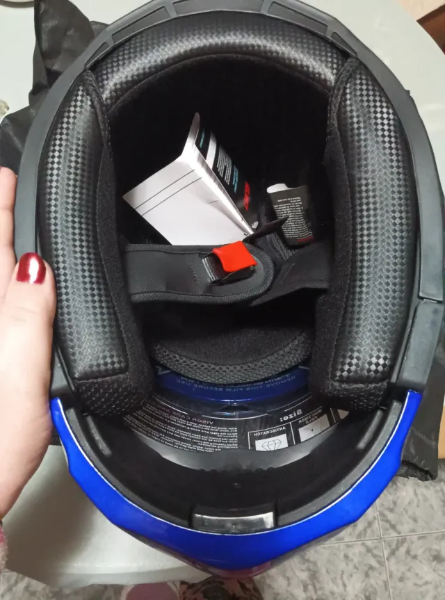 Casco integral azul BLD