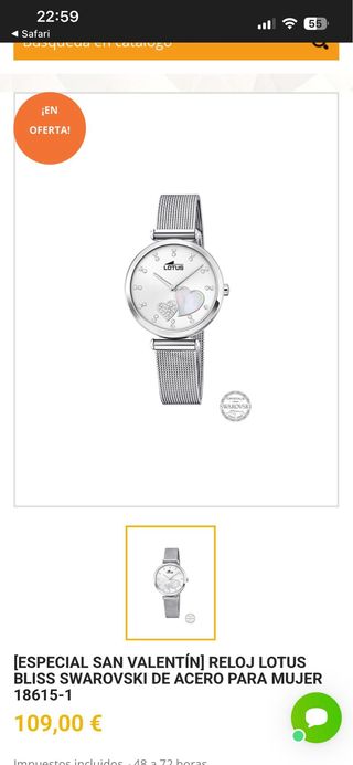 reloj Lotus de la colección Bliss para mujer
