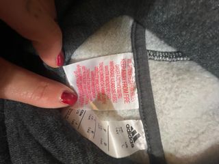 Felpa Adidas Grigia con Cappuccio