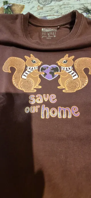 Felpa bambina Staccato con scoiattoli