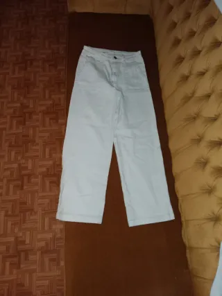 Pantalón Mango Beige Ancho
