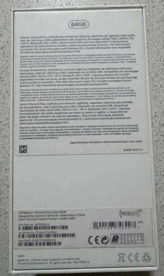 Scatola iPhone 8 Plus (PRODUCT) RED